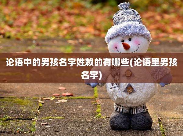 论语中的男孩名字姓赖的有哪些(论语里男孩名字)