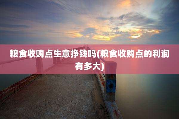 粮食收购点生意挣钱吗(粮食收购点的利润有多大)