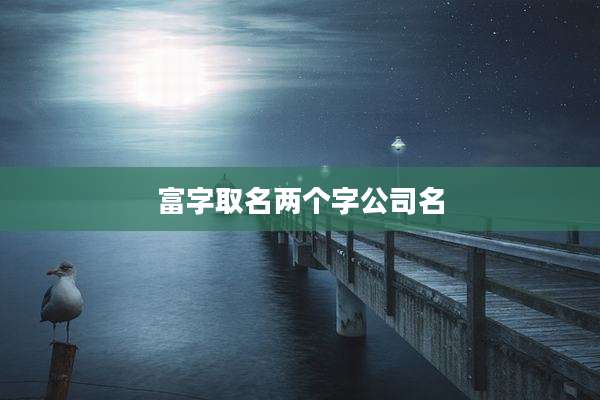 富字取名两个字公司名
