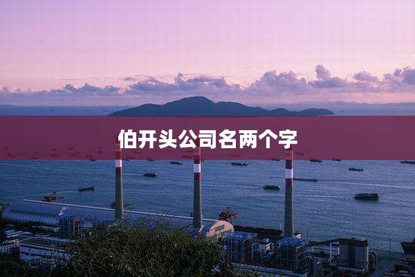 伯开头公司名两个字
