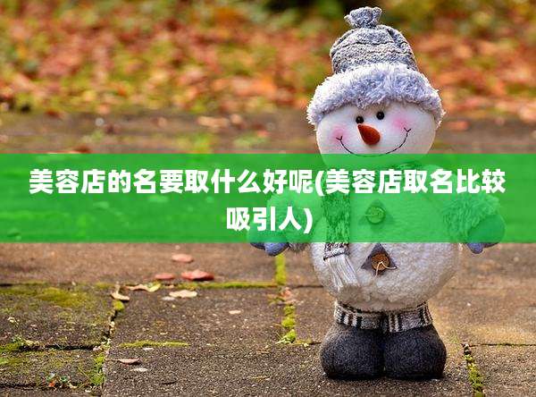 美容店的名要取什么好呢(美容店取名比较吸引人)