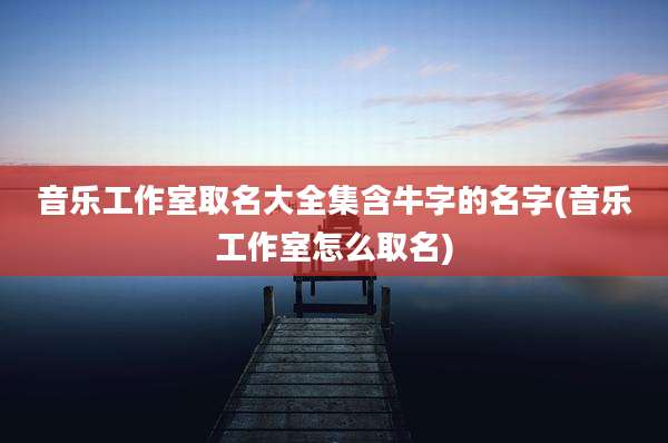 音乐工作室取名大全集含牛字的名字(音乐工作室怎么取名)
