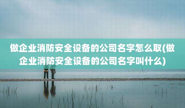 做企业消防安全设备的公司名字怎么取(做企业消防安全设备的公司名字叫什么)
