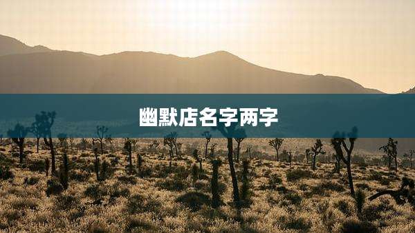 幽默店名字两字