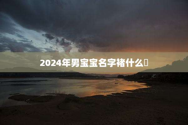 2024年男宝宝名字褚什么喆