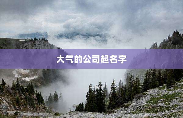 大气的公司起名字