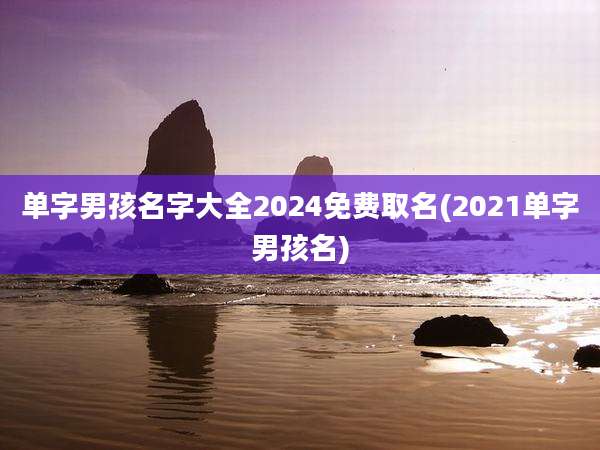 单字男孩名字大全2024免费取名(2021单字男孩名)