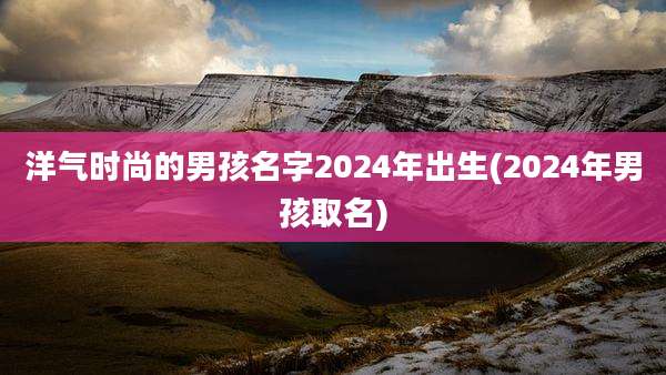 洋气时尚的男孩名字2024年出生(2024年男孩取名)