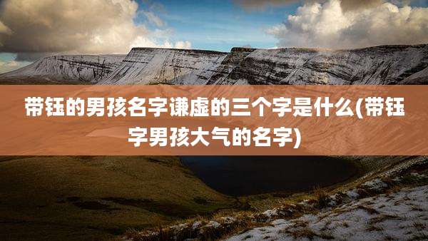 带钰的男孩名字谦虚的三个字是什么(带钰字男孩大气的名字)