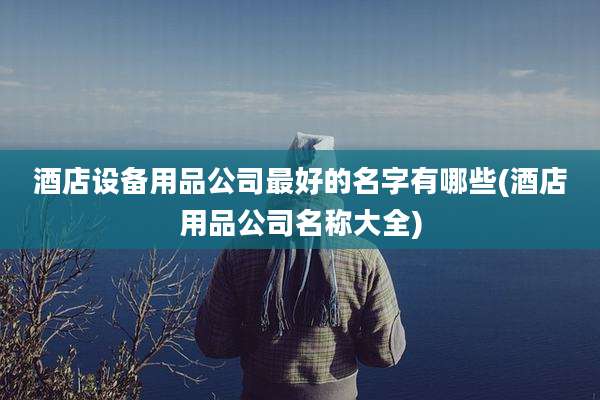 酒店设备用品公司最好的名字有哪些(酒店用品公司名称大全)