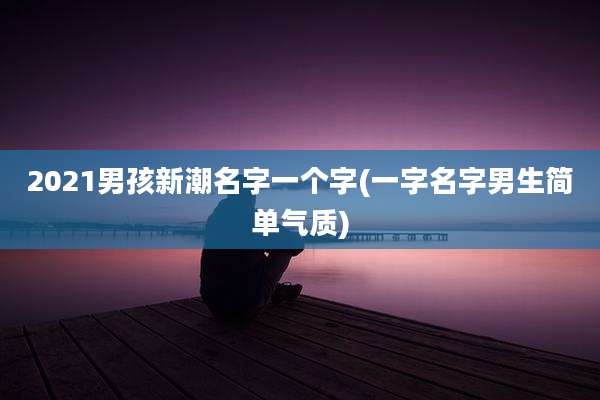 2021男孩新潮名字一个字(一字名字男生简单气质)