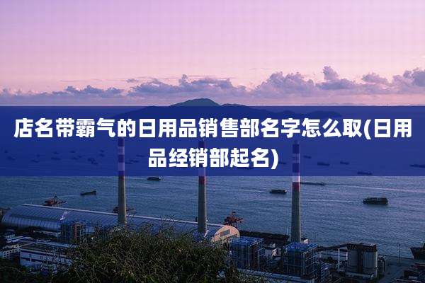 店名带霸气的日用品销售部名字怎么取(日用品经销部起名)