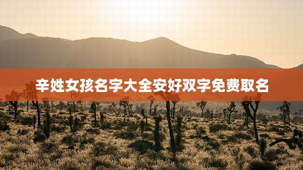 辛姓女孩名字大全安好双字免费取名