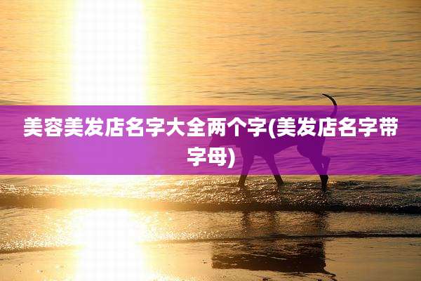 美容美发店名字大全两个字(美发店名字带字母)