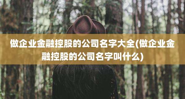 做企业金融控股的公司名字大全(做企业金融控股的公司名字叫什么)