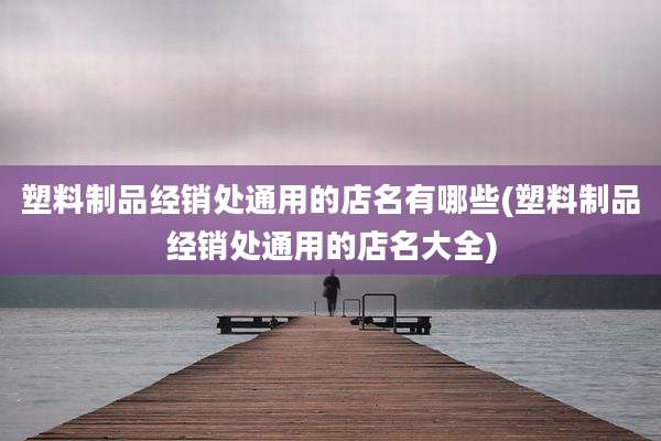 塑料制品经销处通用的店名有哪些(塑料制品经销处通用的店名大全)