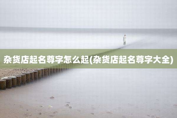杂货店起名尊字怎么起(杂货店起名尊字大全)