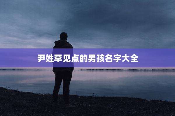 尹姓罕见点的男孩名字大全