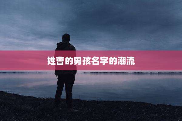 姓曹的男孩名字的潮流
