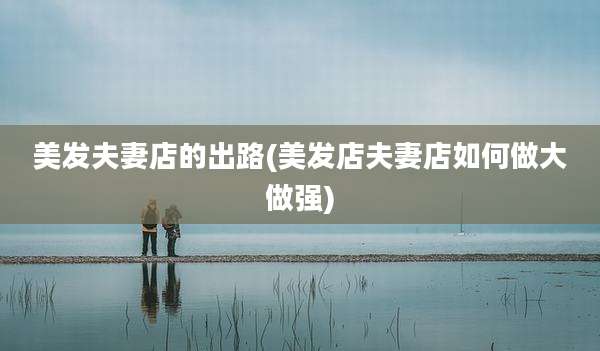 美发夫妻店的出路(美发店夫妻店如何做大做强)