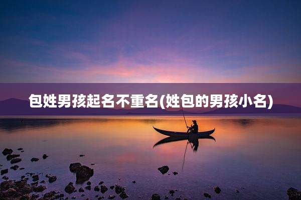 包姓男孩起名不重名(姓包的男孩小名)
