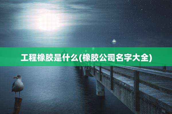 工程橡胶是什么(橡胶公司名字大全)