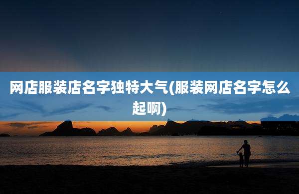 网店服装店名字独特大气(服装网店名字怎么起啊)
