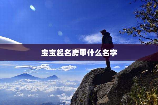 宝宝起名房甲什么名字