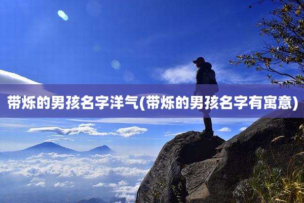 带烁的男孩名字洋气(带烁的男孩名字有寓意)