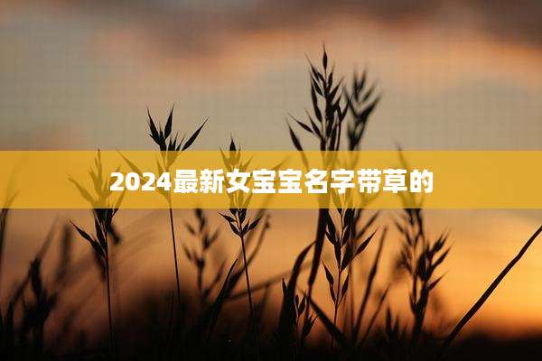 2024最新女宝宝名字带草的