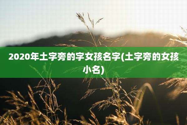 2020年土字旁的字女孩名字(土字旁的女孩小名)