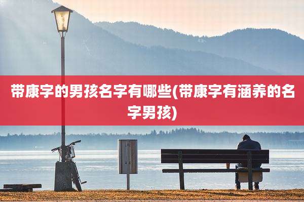 带康字的男孩名字有哪些(带康字有涵养的名字男孩)