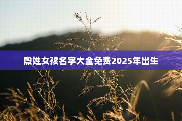 殷姓女孩名字大全免费2025年出生