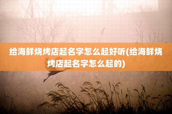 给海鲜烧烤店起名字怎么起好听(给海鲜烧烤店起名字怎么起的)