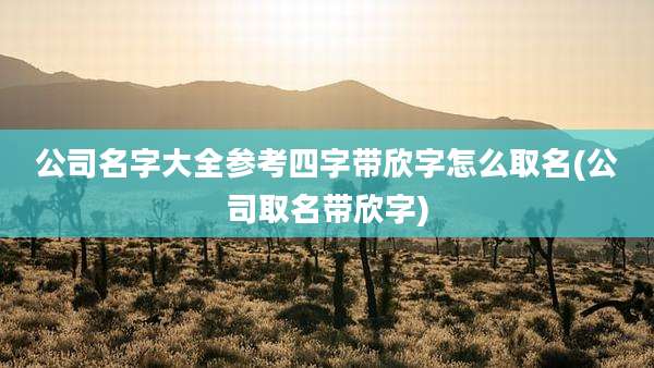 公司名字大全参考四字带欣字怎么取名(公司取名带欣字)