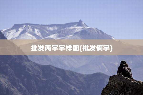 批发两字字样图(批发俩字)