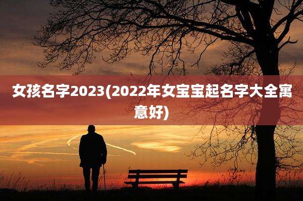女孩名字2023(2022年女宝宝起名字大全寓意好)
