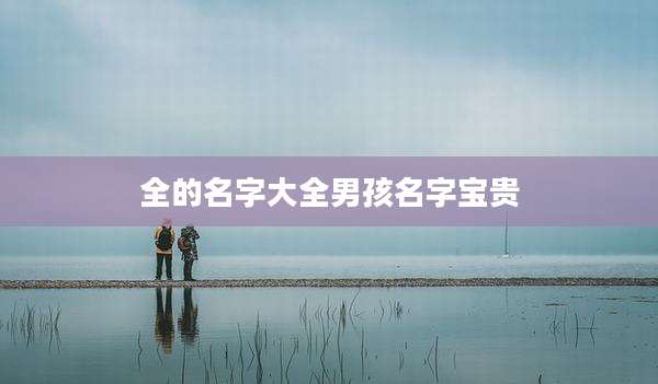 全的名字大全男孩名字宝贵