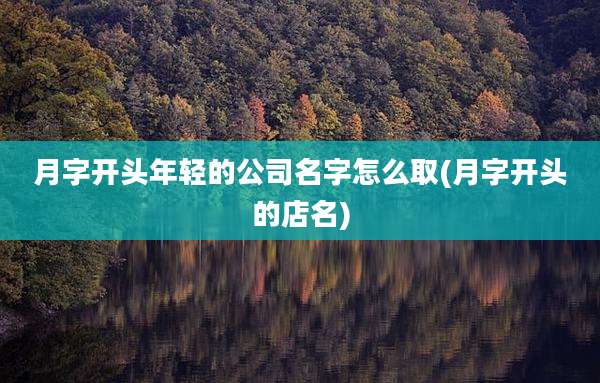 月字开头年轻的公司名字怎么取(月字开头的店名)