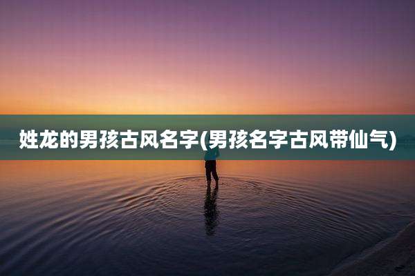 姓龙的男孩古风名字(男孩名字古风带仙气)