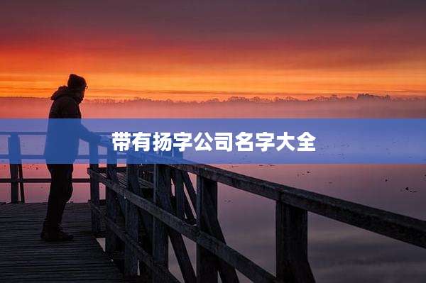 带有扬字公司名字大全