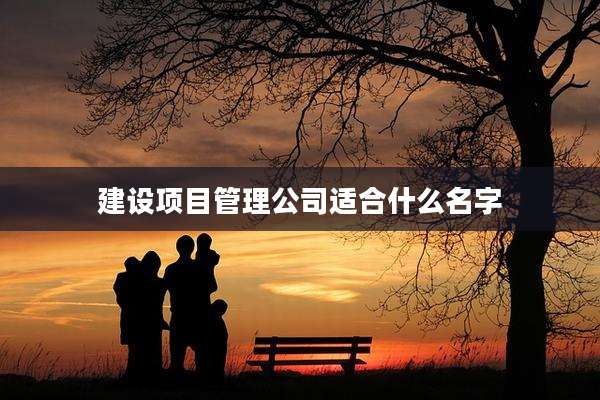 建设项目管理公司适合什么名字