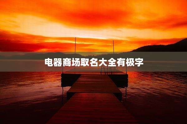 电器商场取名大全有极字