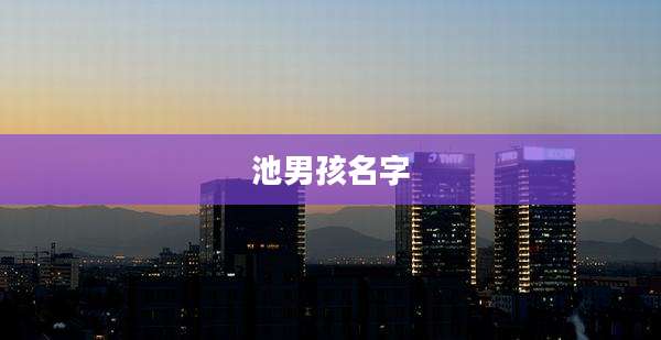 池男孩名字