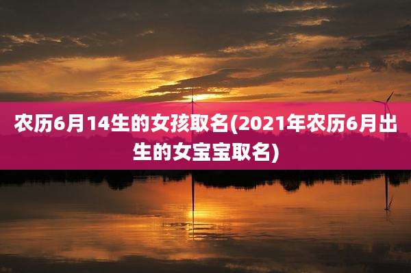 农历6月14生的女孩取名(2021年农历6月出生的女宝宝取名)
