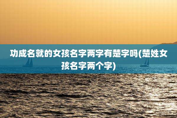功成名就的女孩名字两字有楚字吗(楚姓女孩名字两个字)