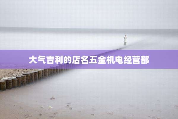 大气吉利的店名五金机电经营部