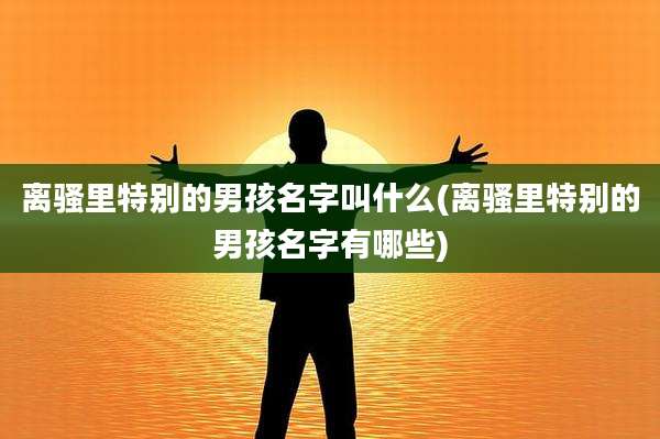 离骚里特别的男孩名字叫什么(离骚里特别的男孩名字有哪些)
