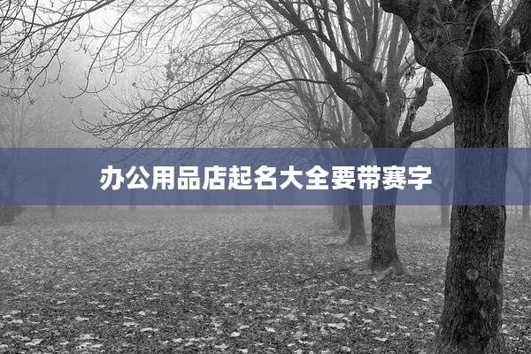 办公用品店起名大全要带赛字