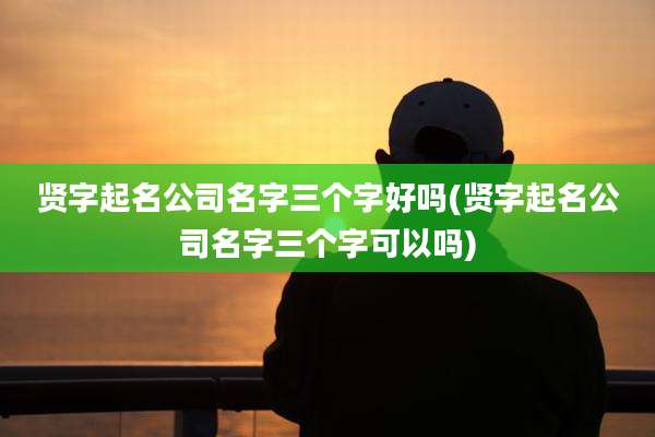 贤字起名公司名字三个字好吗(贤字起名公司名字三个字可以吗)
